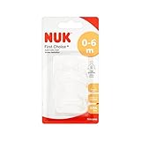 最初の選択肢に加えて、シリコーン乳首S1を、1パック大2 (NUK) - NUK First Choice Plus Silicone Teats S1, Large 2 per pack [並行輸入