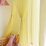 HUNTERMAX 蚊帳 天蓋 オシャレ カーテン モスキートカーテン 虫除け 可愛い円形蚊帳 ロマンチック お姫様 気分 吊り下げタイプ 取り付け簡単 収納便利 部屋飾り キッズプレゼント 子供部屋