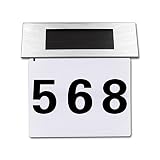 whitelotous SolarドアランプLED家番号アドレスSign Doorplateアウトドアライト装飾的Plaque示す家ドア