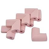 uxcell コーナークッション　コーナーガード　コーナーパッド　コーナーカバー エッジ 保護 プロテクター パッド キッチン用 化粧台 テーブル 気泡ゴム製 ピンク 8 個入れ