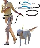 両手がフリー 犬 リード 伸縮 中型犬 大型犬 肩掛け 反射 腰ベルト 小型犬 犬リード 犬用リード 伸縮リード 散歩 伸びるリード ショルダーリード 光るリード (ブルー)