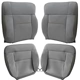 NLQR 運転席と助手席側 ボトム&トップバックシートカバー 交換用クロス グレー フォードF150 2004 2005 2006 2007 2008に対応