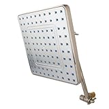 Kingston Brass KX4648K8 Designer Trimscape Full Spray Square Rain Shower with 10-Inch Shower Arm, Sa