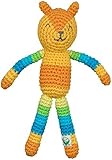 green sprouts by i play. 240040-300-33 Animal Friend Rattle made from Organic Cotton Baby Toy [並行輸入品
