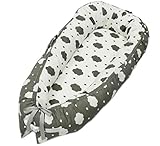 Enipate ベッドインベッド ベビーベッド ベビーネスト お腹の中を再現 添い寝ベッド 寝返り防止 お出かけ おむつ換え コンパクト (かわいい雲)