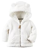 カーターズ carter's 男女兼用モコモコフリース立体3D耳フード付きジャケット (12months(72-78cm), スノーホワイト) [並行輸入品]