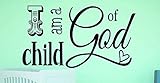 デザインwith Vinyl Rad 1104 3 " I Am A神の子子供赤ちゃん男の子女の子寝室Bible Quote "ビニール壁デカール、20 " x 30インチ、ブラック
