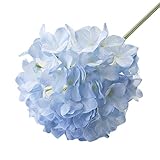 人工アジサイ花人工フェイク花シルク、ホワイト、人工花葉シミュレーションシルク花柄ブーケウェディングホームパーティー壁の装飾、バレンタインデーgift-aolvoなし One Size ブルー 6025