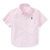 ポロ ラルフローレン ギンガム・ストレッチ・半袖シャツ[ピンク](男の子12～24か月用)24Mサイズ [並行輸入品]