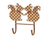 洋服、帽子掛けに 丸和貿易 プリントモチーフ ダブルフック ギンガムリス 400519303