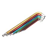 KISENG L型六角棒レンチ 9本 六角キーセット アレンレンチ 1.5mm 2mm 2.5mm 3mm 4mm 5mm 6mm 8mm 10mm