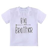 Winzik新生児幼児赤ちゃん男の子女の子Outfits Big and Little Brother Letters Printedロンパースジャンプスーツ服Tシャツ カラー: ホワイト