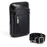 HUAZHIMAO本革携帯ポーチメンズ ベルト,腰 に つける携帯 ケースメンズ携帯電話ポーチスマホポーチスマホベルトホルダー仕事用ショルダ