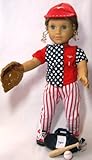 Twelve Piece Complete野球またはソフトボールUniform。Fits 18 " Dolls like American Girl ®