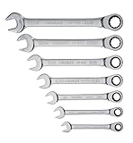 Stanley 94-542W 7-Piece Ratcheting Wrench Set, SAE [並行輸入品]