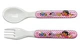 Dora the Explorer Pink and White Kids Spoon and Fork Set by Dora the Explorer