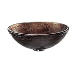 Kraus GV-580-ORB Copper Illusion Glass Vessel Bathroom Sink with PU-MR Oil Rubbed Bronze [並行輸入品]