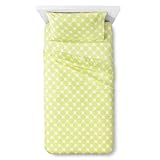 Just for Kids Dot Sheet Set - Green Twin [並行輸入品]