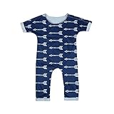 Tovadoo ベビー　ロンパース　半袖　ブルー　矢柄　夏　コットンブレンド　可愛い　カッコイイ　爽やか　ファッション　夏休み　遊園地　リゾート　旅行　室内　出産祝い　新生児　男の子　女の子