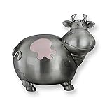 ピンクエナメル牛金属銀行