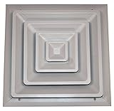 Speedi-Grille SG-1414 FCR 14-Inch by 14-Inch White Ceiling Register with Fixed Cone Diffuser [並行輸入品]
