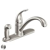 Moen CA87484SRS Single Handle Low Arc Kitchen Faucet with Side Spray from the Torrance Collection, S