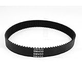 uxcell タイムベルト　作業ベルト　モーター　単サイド　450mmガース　ブラック　ラバー製