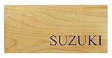 ミノ (MINO) 天然木 プレシャスウッドネームプレート SUZUKI メープル SN201L