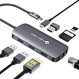 USB C ハブ 4K@60Hz HDMI NOVOO Type C ハブ アダプター【HDMI/3 USB/PD 100W+データ