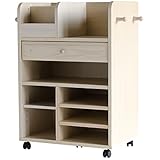 ライフスタイリングショップ ランドセルラック 天然木 サイドワゴン オフホワイト AN-195OWH