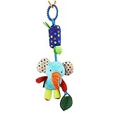 Liebeye ベッド風鈴　吊りベル　ラトル　おもちゃ ラトル にぎる かむ歯固め 赤ちゃん　　歯がため 　おもちゃ　ぶら下げ 　ぬいぐるみ　幼児ギフト エレファント