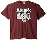 NCAAテキサスA & M Aggies Baseball Bats半袖快適カラーTシャツ、Xラージ、aggiewine