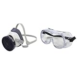 3M 防毒マスク 有機溶剤作業用マスクセット+ゴーグル付き