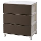 サンカ ルームス(ROOM'S) 3段 ワイド チェスト(幅54 奥行42) サンドブラウン 前面マット仕上げ RSD-S543(SBR)