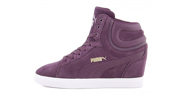 Amazon プーマ Puma レディース インヒール スニーカー ハイカット ビッキー ウェッジ カジュアル デイリー ストリート Vikkey Wedge Wns イタリアンプラム イタリアンプラム 24 5cm スニーカー