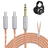okcsc ZT16 ヘッドホンケーブル HD800 交換ケーブル イヤホン・ヘッドホン用 16芯 純銅 SENNHEISER用 HD800S・HD820・HD800・D1000に適合 長さ1.5m 6.35mm