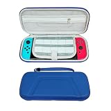 Ryo YXL Switch有機EL Switch 対応 ケース ゲームカード収納 スイッチ 有機 EL モデル 用 収納バッグ 軽量 防塵 全面保護 衝撃吸収 Switch Oled モデル スイッチ 対応 保護 カバー ブルー