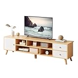 Asakusaen テレビ台 ローボード 扉付き 幅140cm×奥行30cm×高さ38cm グレー-5本安定脚 60型まで対応 3WAY収納 ロータイプ オープン収納 耐荷重約60kg