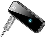 Bluetooth トランスミッター＆ レシーバー 3.5mm 一台三役 送信/受信/音声アシスタント/ハンズフリー通話 超小型 10時間連続運転 車/PC/テレビ/スピーカー/アンプなど適用 充電しながら使用可 技適取得済み 【メーカー正規品】 オーディオブルートゥースAC Adapter Micro-USB (イエロー)
