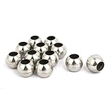 uxcell 球状 中空ボール 階段手すり用 48mmx25.5mm 201 ステンレス鋼 銀トーン 12個入り