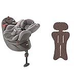 【セット買い】 アップリカ チャイルドシート ディアターン バウンシングシルバー + さらっとマット ビタードットBR 純正リバーシブルタイプ