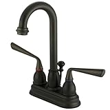 Kingston Brass KB3615ZL Two Handle 4 in. Centerset Lavatory Faucet with Retail Pop-up