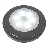 ポータブル センサー ライト LED/1個/ブラック/ナチュラル 選べるバリエーション 人感センサー ワイヤレスで持ち運び可能 電池式 マグネット磁石付き 両面テープも付属 玄関 階段 廊下 トイレ 
