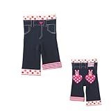 nミキハウス MIKIHOUSE ホットビスケッツ ドットハート♪8分丈スパッツ（80cm・インディゴブルー）