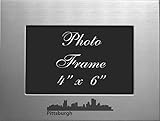 Pittsburgh, Pennsylvania-4x6 Brushed Metal Picture Frame-Silver by LXG, Inc.