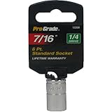Pro-Grade 12206 1/4-Inch Drive with 6 Point SAE 7/16-Inch Socket by Pro-Grade