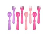 Re Play | 8 Pack Toddler Utensils | 4 Spoons - 4 Forks (Purple/Pink/Fuchsia) [並行輸入品]