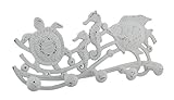 アンティーク調仕上げホワイトCast Iron Sea Life壁フック