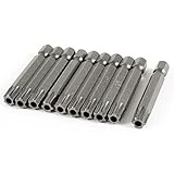 uxcell ドライバービット　トルクスドライバービット　セキュリティ　磁気　10個　代替品 6.35mm六角シャンク