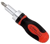 E-Value ビット内蔵 ソフトグリップ スタビーラチェット ドライバー ビット4本付き ERD-4